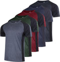 Mens 5 Pack Dry Fit T-Shirts - Moisture Wicking Athletic Tees