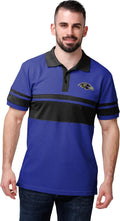 FOCO Men's NFL Logo Short Sleeve Polo Shirt for Team Spirit