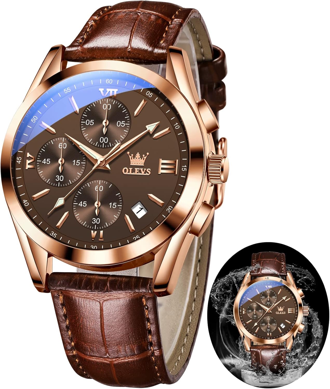 KANGYANG OLEVS Chronograph Mens Watch - Classic Luxury & Waterproof!