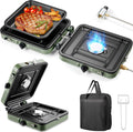 Portable Camping Stove with Griddle - 16000 BTU Power