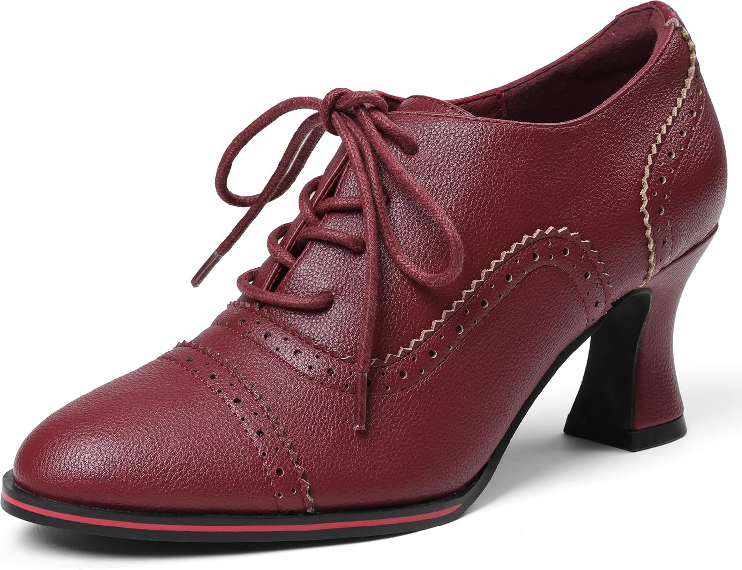 Women's Black Oxfords Dress Wingtip Vintage Comfortable Shoes