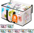 Clear Moving Bags Heavy Duty 8 Pack - Large 125L Storage Bags
