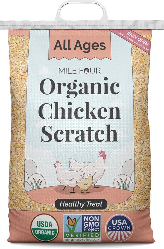 Organic Chicken Scratch Treat for Hens - Non-GMO & Soy-Free