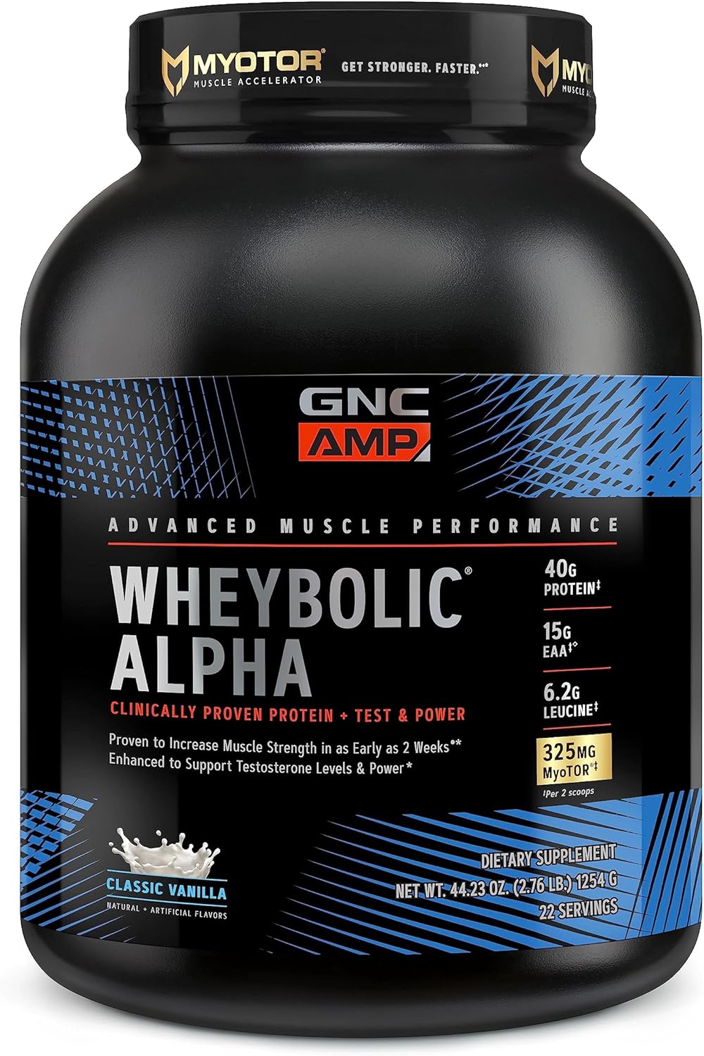GNC AMP Wheybolic Alpha Protein Powder for Strength & Recovery