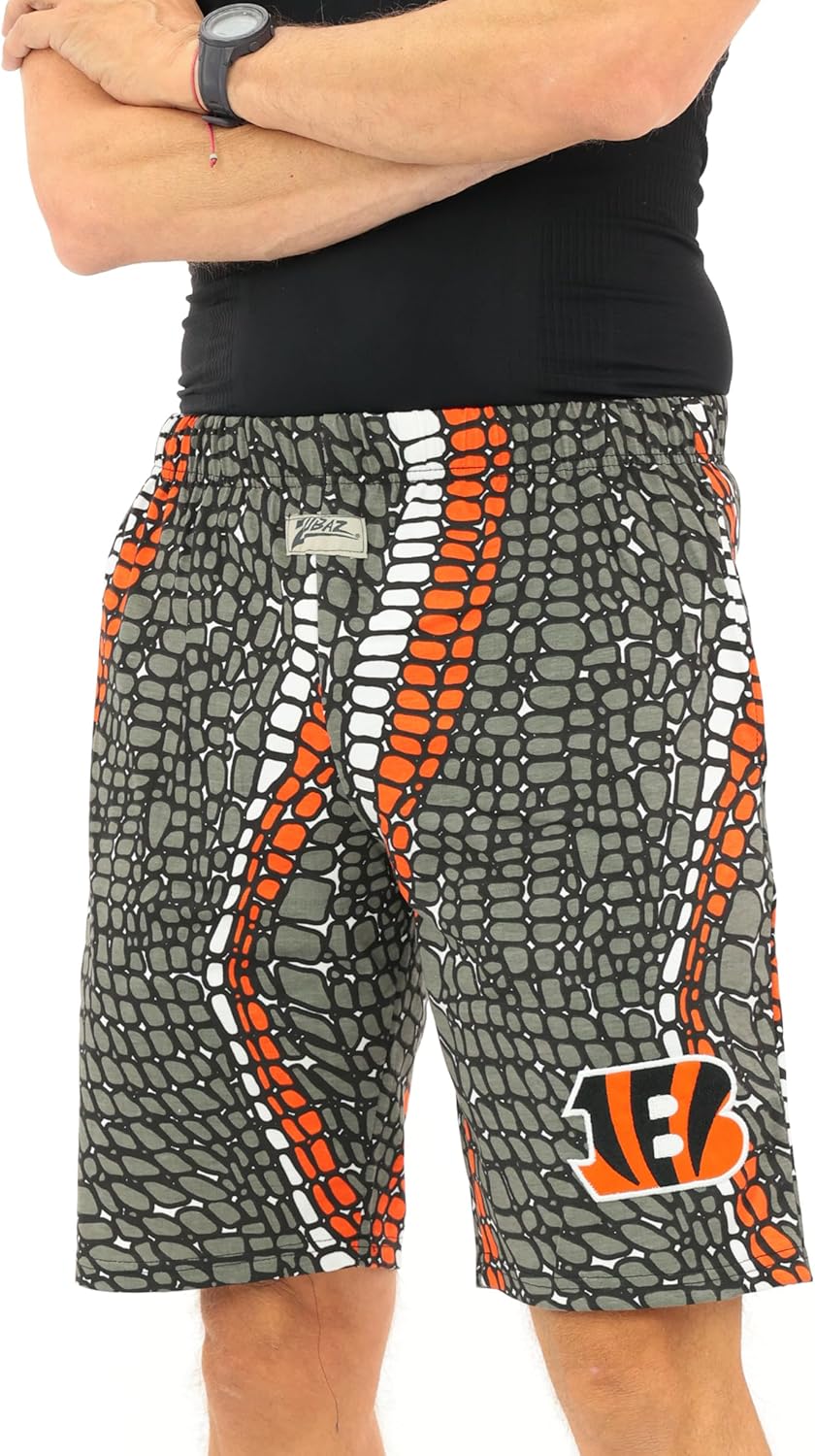 Zubaz NFL Adult Unisex Z88 Zebra Short for Casual and Gym Wear