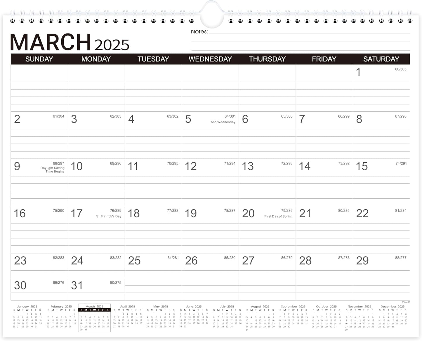 Spiral Bound 2025-2026 Monthly Calendar by Lortarl
