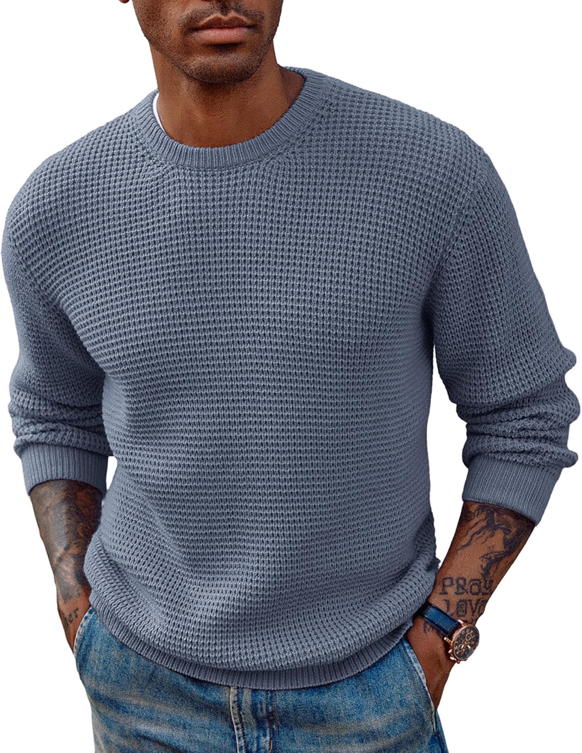 PJ PAUL JONES Mens Crewneck Pullover Sweater for All Seasons