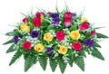 Artificial Cemetery Flowers Saddle-Shaped Tombstone Decorations - UV