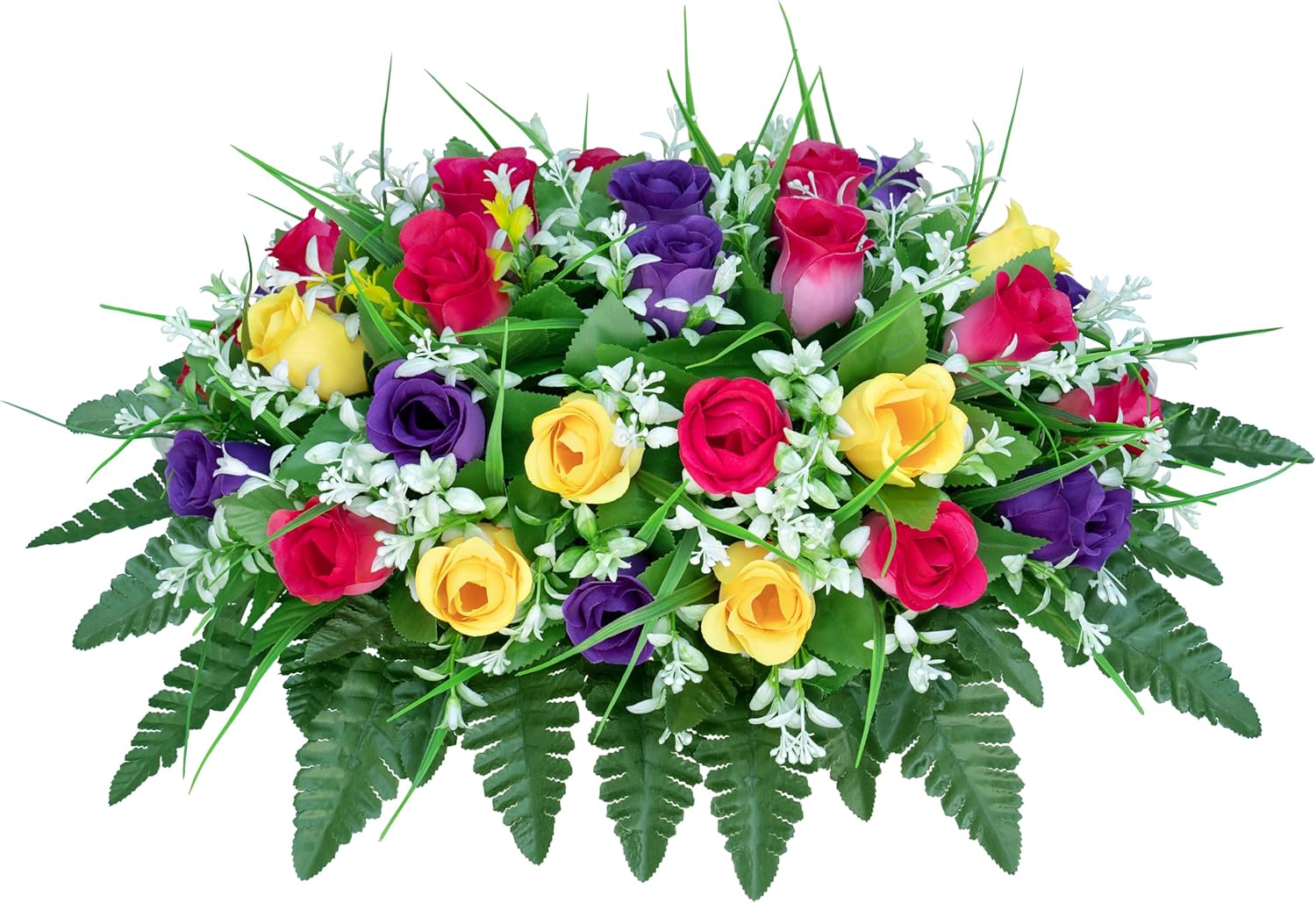 Artificial Cemetery Flowers Saddle-Shaped Tombstone Decorations