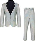Men's 70s Disco Outfit Rainbow Suit Sequin Jacket (Style WWLV)