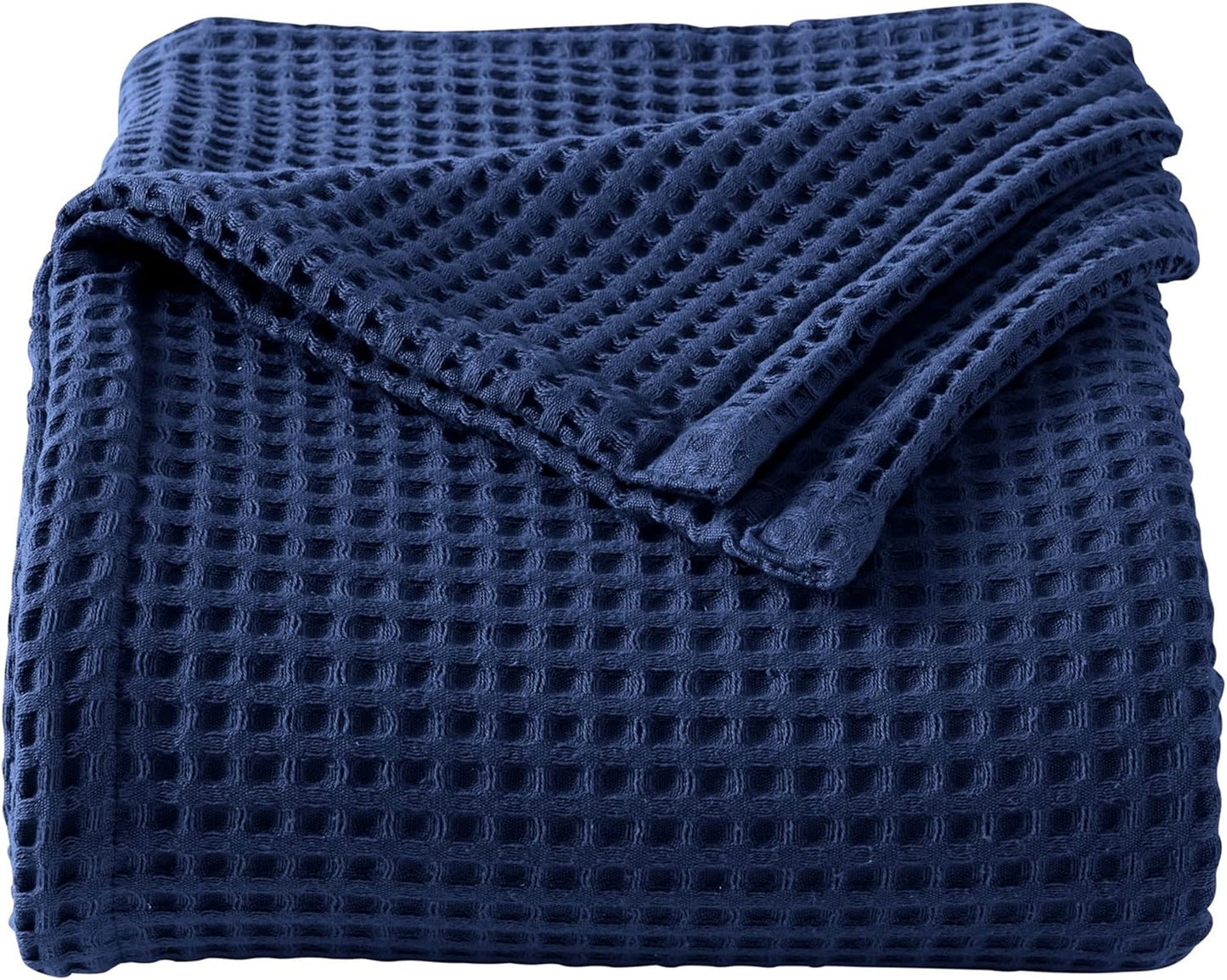100% Cotton Waffle Weave Bed Blanket for All-Season Comfort
