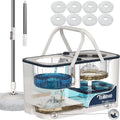 Spin Mop and Bucket System - Separate Clean and Dirty Water