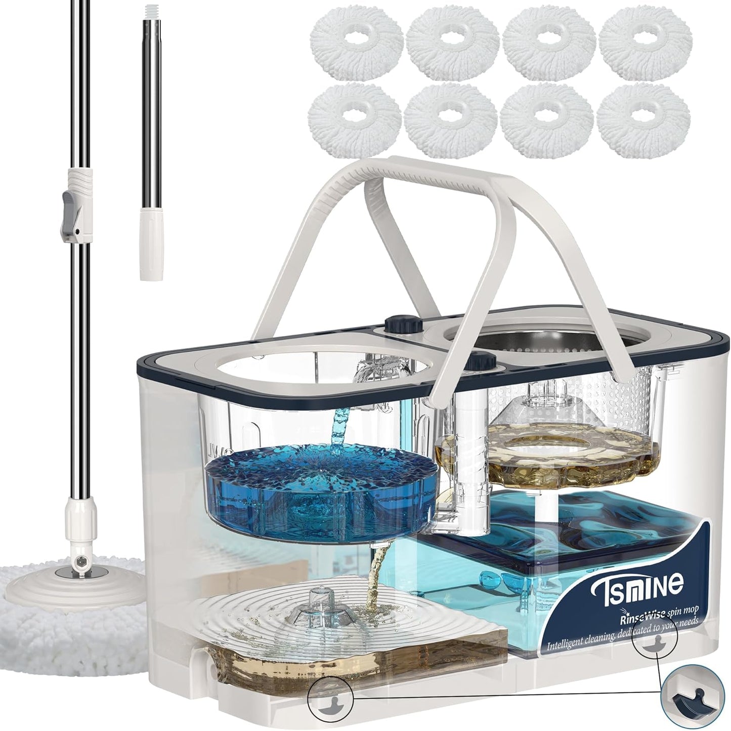Spin Mop and Bucket System for Fresh and Clean Floors