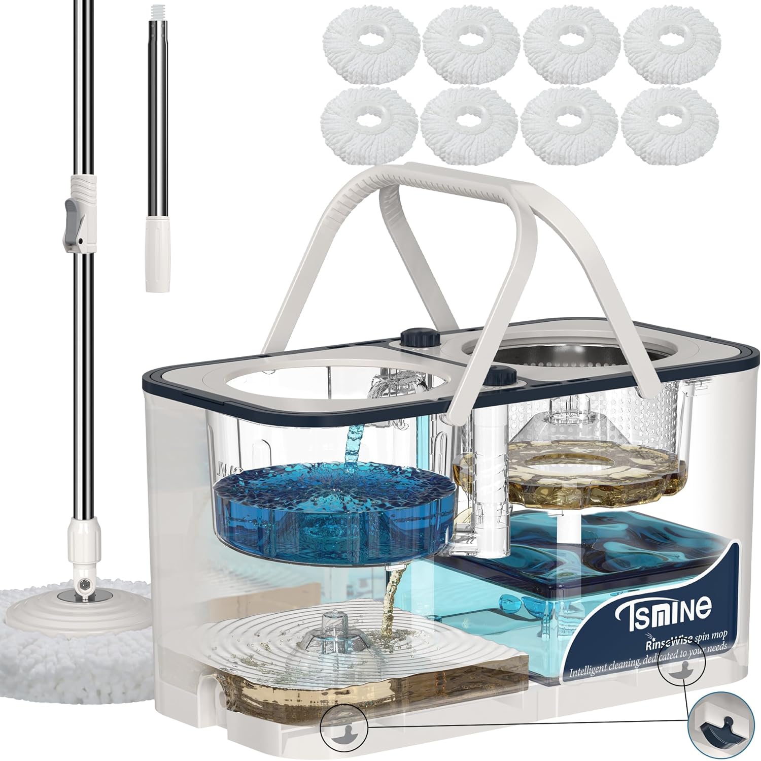 Spin Mop and Bucket System for Fresh and Clean Floors