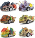 DINOBROS Pull Back Dinosaur Cars - Fun Gift for Kids 3-7