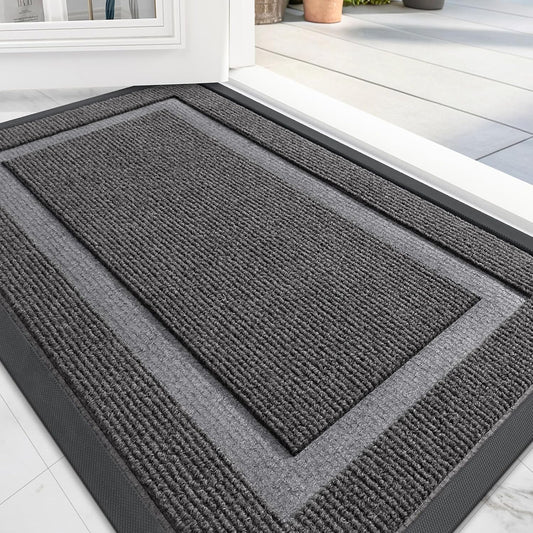 OLANLY Front Door Mat for Indoor Outdoor Use, Waterproof Design
