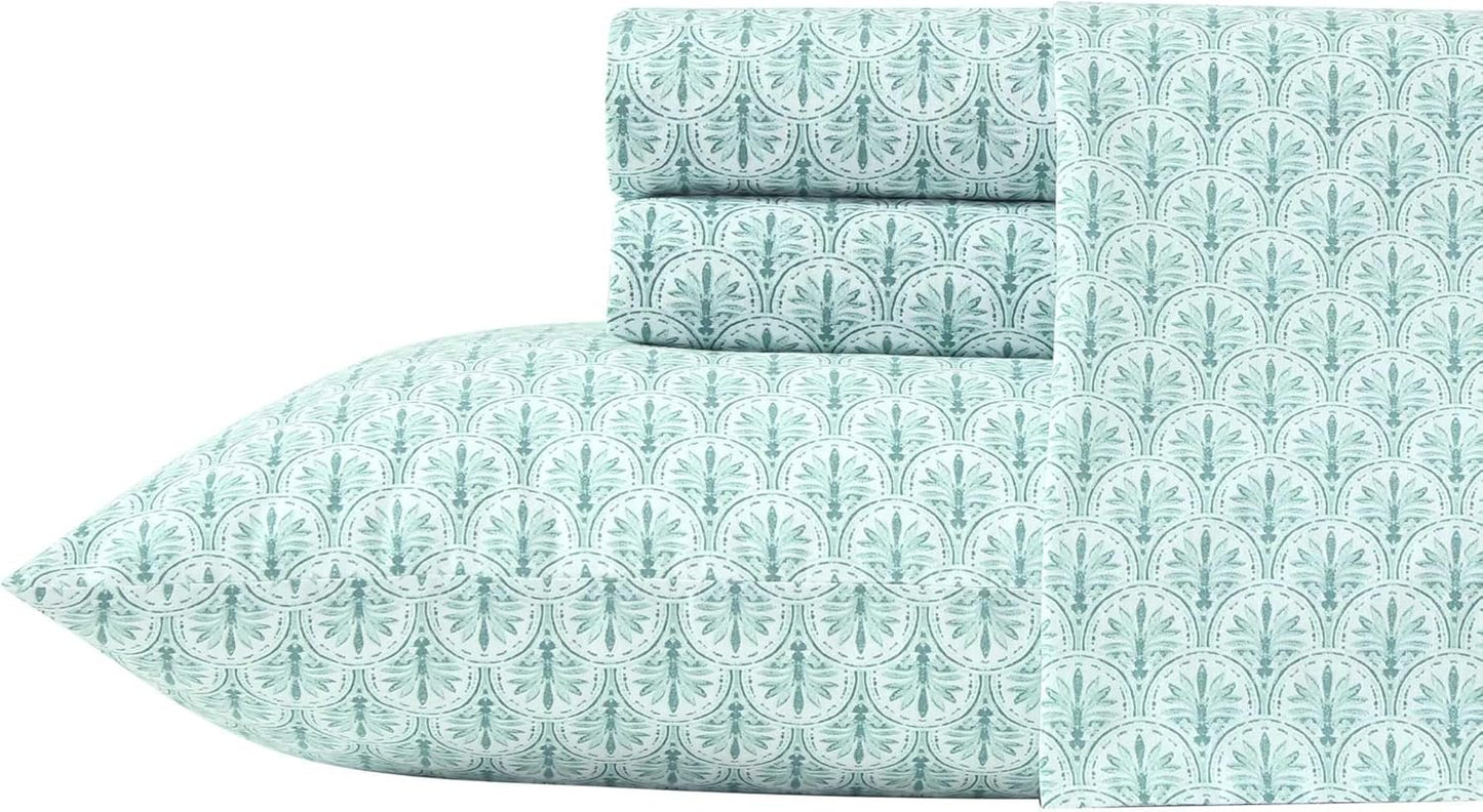 Tommy Bahama Queen Sheet Set - Super Soft Cotton Percale Bedding