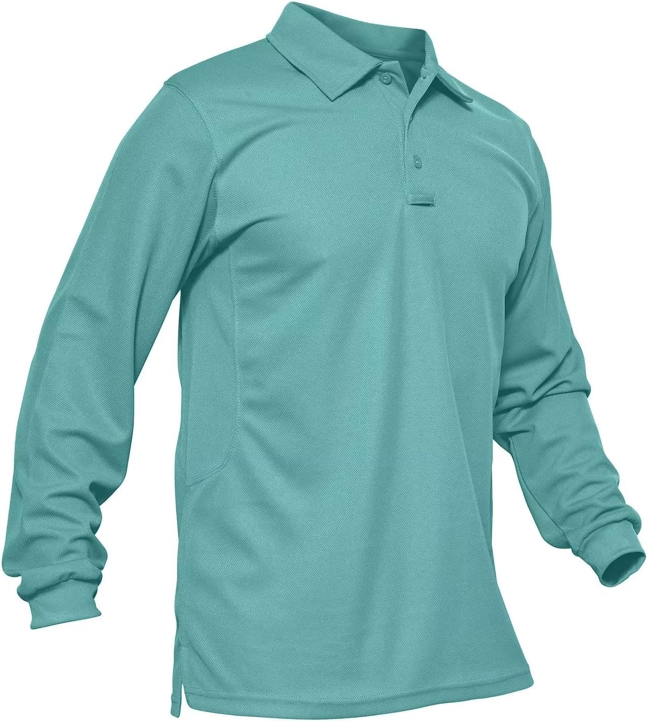 MAGCOMSEN Men's Quick Dry Performance Long Sleeve Polo Shirt