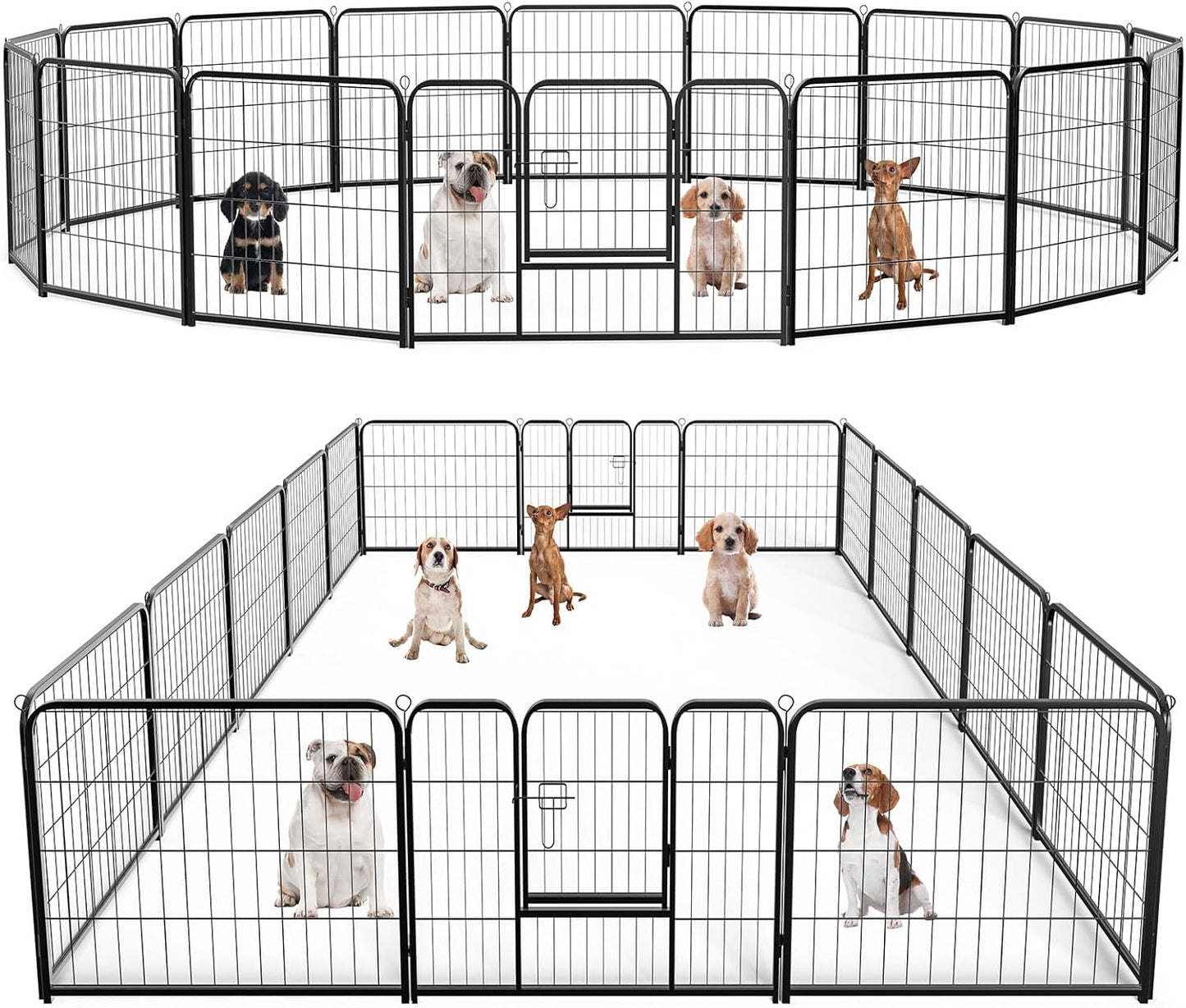 Sweetcrispy Dog Playpen Indoor - Heavy Duty 16 Panel Fence