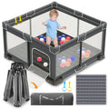 Foldable Baby Playpen with Mat 50x50 - Portable Safe Play Area