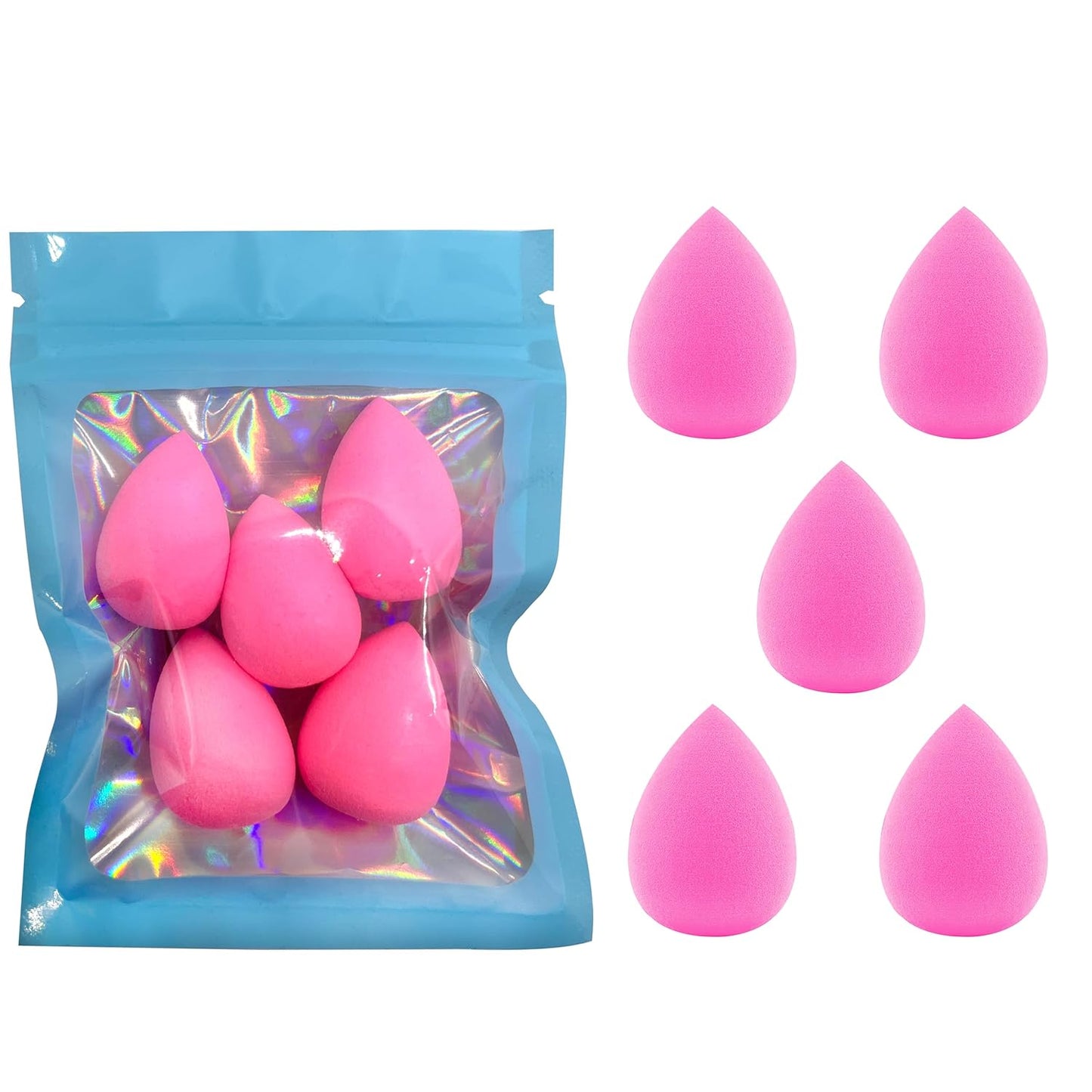 5PCS Mini Beauty Blender Set - Soft & Flexible - Multi Colored - Beauty Gift - Pink