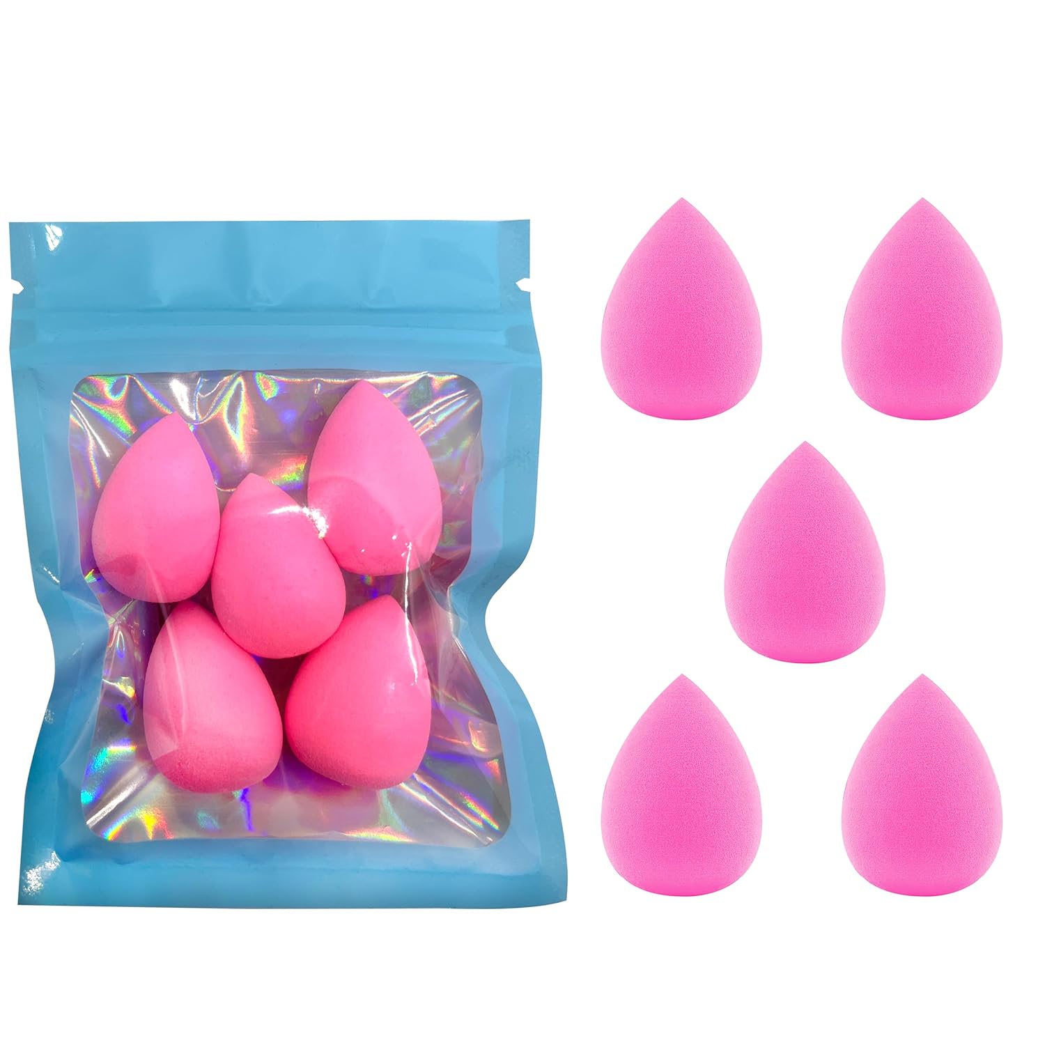 5PCS Mini Beauty Blender Set - Soft & Flexible - Multi Colored - Beauty Gift - Pink