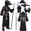 Spooktacular Creations Black Plague Doctor Costume Set - Full 10 in 1