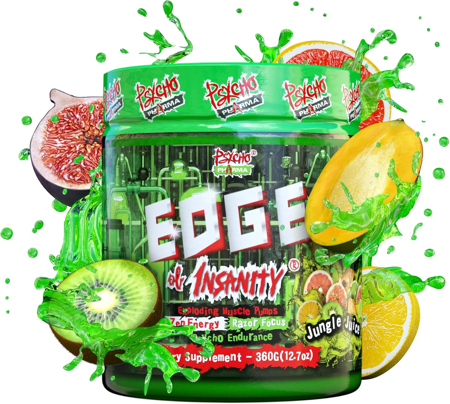 Psycho Pharma Strongest High Stim Preworkout Powder for Energy