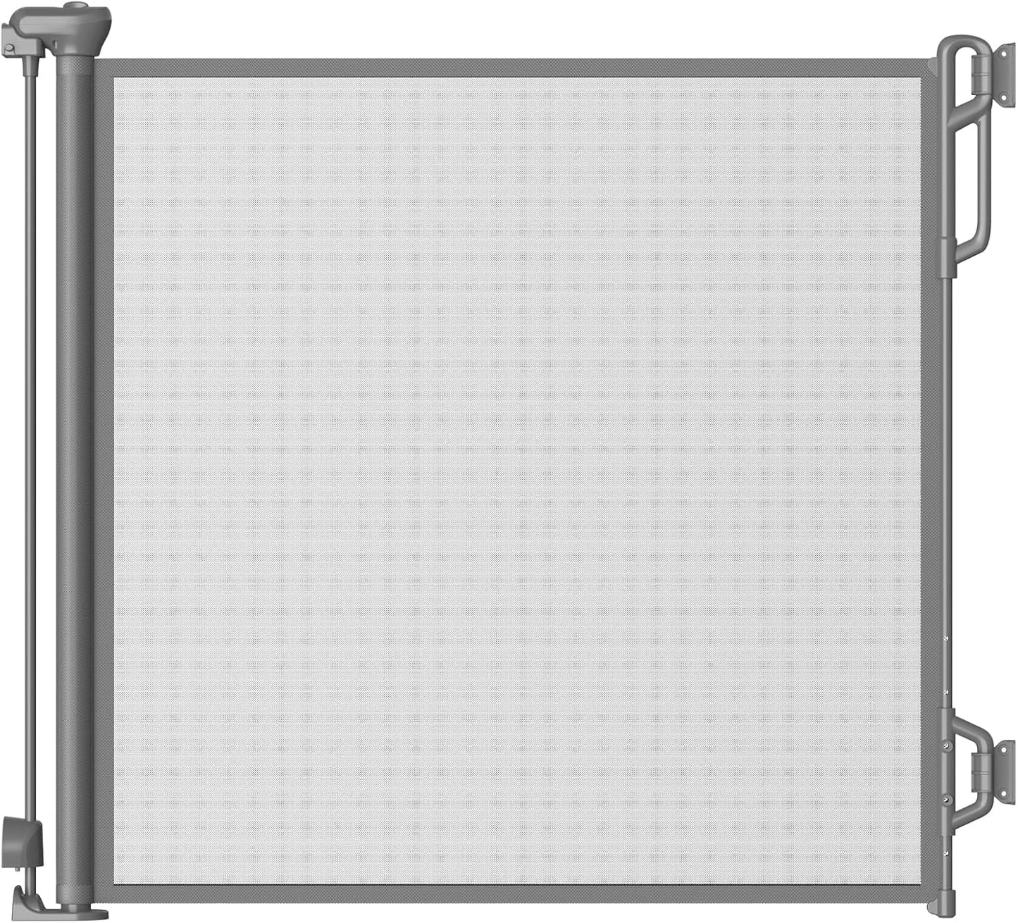 Retractable Safety Baby Gate for Stairs and Doorways, Gray