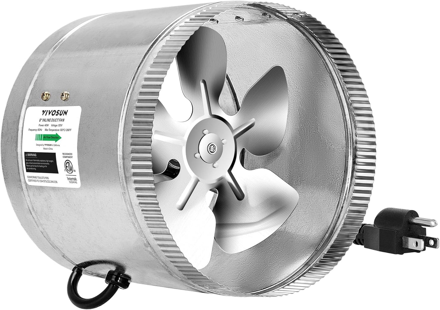VIVOSUN 8 Inch Inline Duct Fan for Quiet Exhaust Ventilation