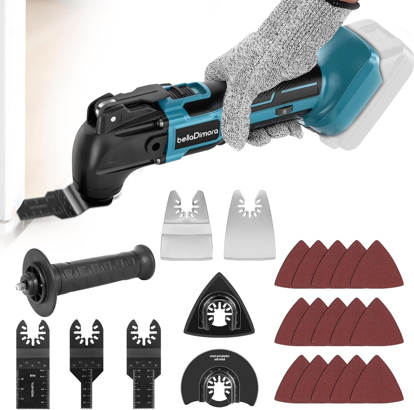 Oscillating Multi Tool with Brushless Motor and 23-Piece Kit