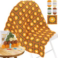 Blanket Crochet Kit for Beginners Granny Squares - Easy Starter Kit