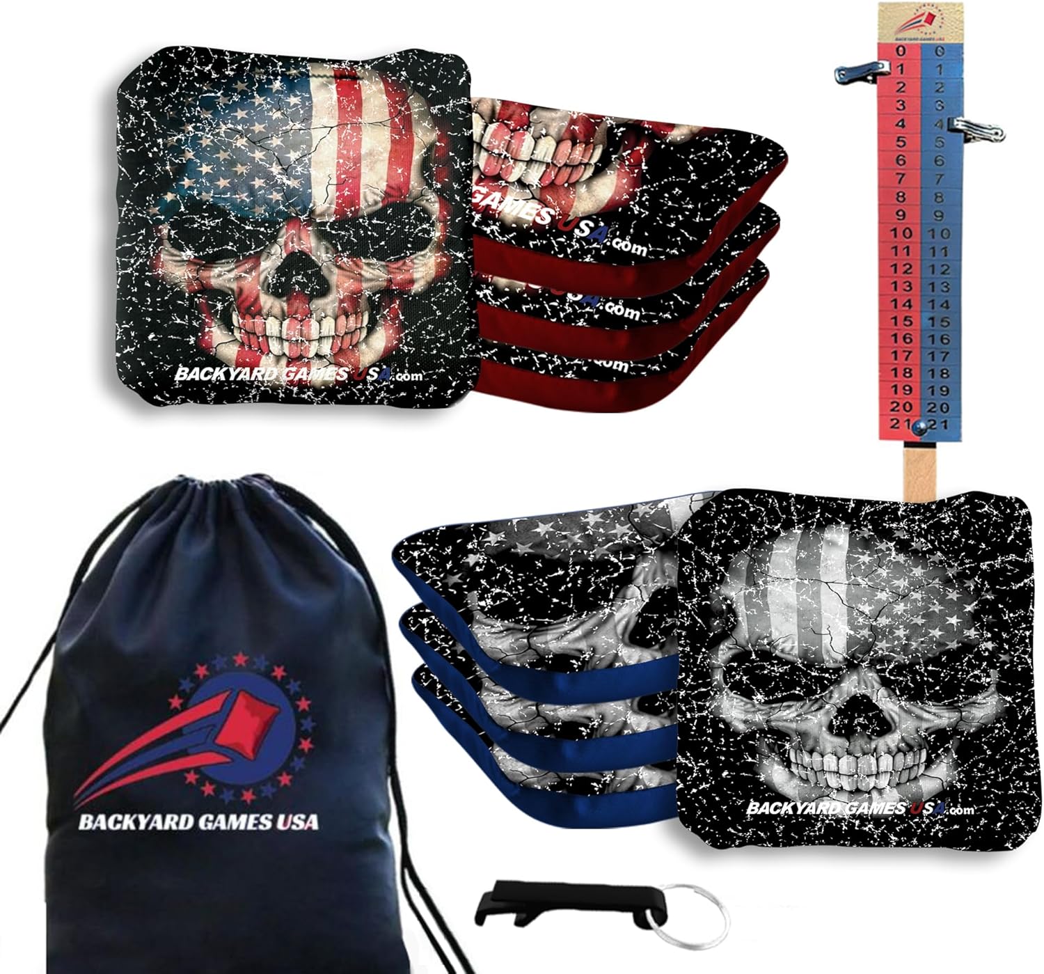 Pro Cornhole Bags Set of 8 for Tournament Play - Made in USA