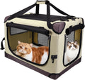 Large Cat Carrier for Car Travel - Roomy Soft Sided Collapsible