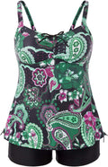 Tankini Swimsuit Two Piece Plus Size Tankini with Boy Shorts