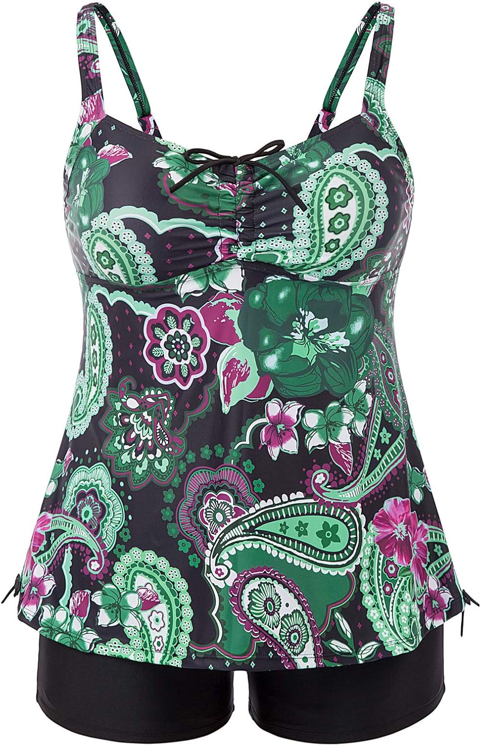 Hanna Nikole Plus Size Tankini Swimsuits for Women with Tummy Control
