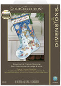 Dimensions Snowman & Friends Personalized Christmas Stocking Kit