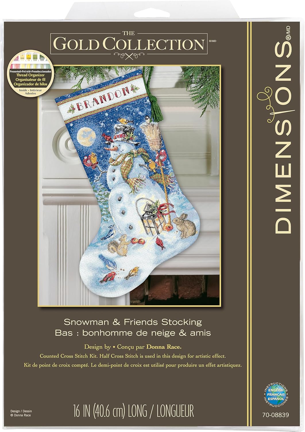 Snowman & Friends Personalized Christmas Stocking Kit for Crafting
