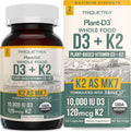 Organic Plant D3 + K2 10000 IU D3 + 120 mcg K2 - Plant-Based