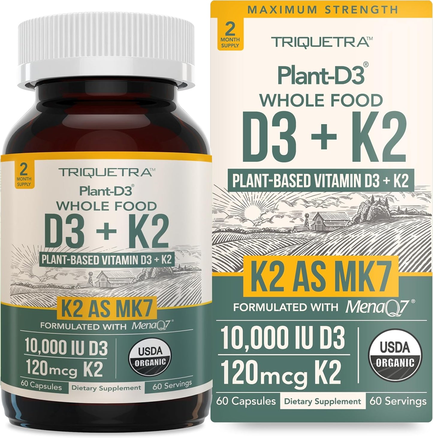 Organic Plant D3 + K2 Supplement for Enhanced Digestion