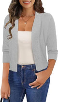 GoMamee Women's 3/4 Sleeve Cropped Cardigan for All Occasions