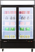 Aceland 48ft Double Swing Door Merchandiser Refrigerator - Commercial