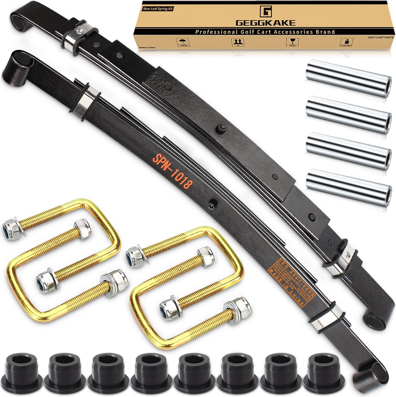 Heavy Duty EZGO TXT Rear Leaf Spring Bushings & Sleeves Kit