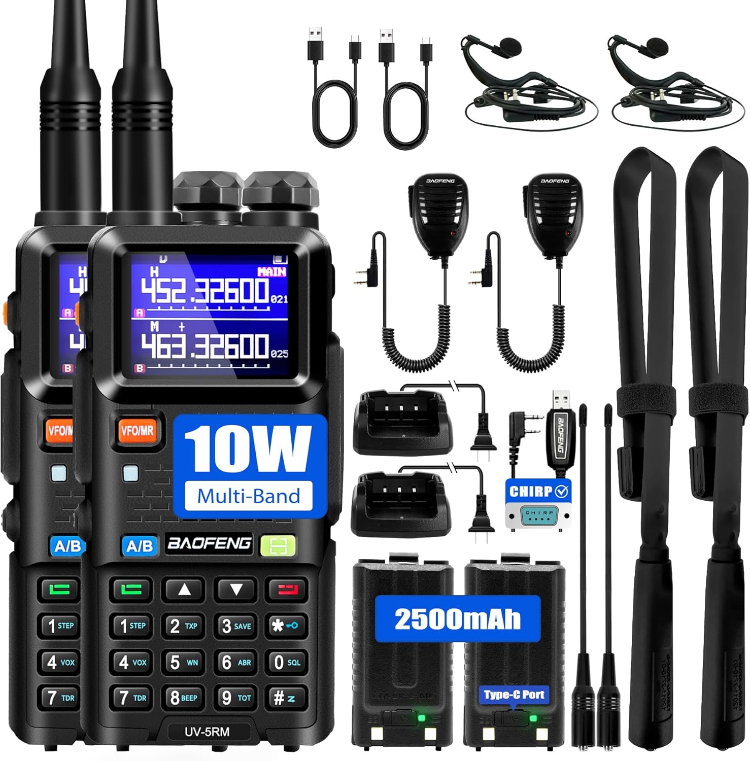 BAOFENG 5RM Ham Radio: Long Range Handheld with NOAA Receiver
