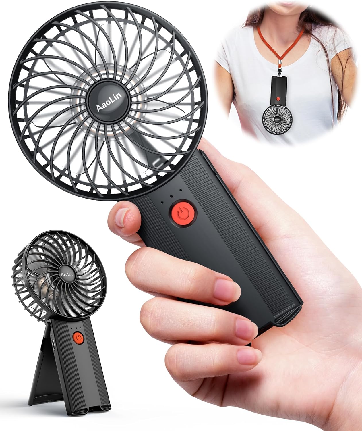 AaoLin Portable Rechargeable Neck Fan - Stay Cool Anywhere
