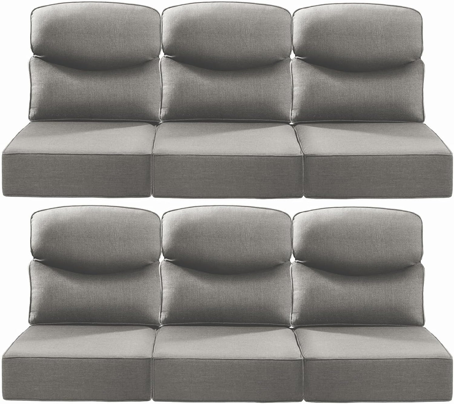 Luxury 6-Inch Smile Patio Cushions for Outdoor Furniture Set
