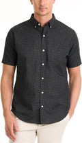 Van Heusen Wrinkle Free Short Sleeve Button Down Check Shirt - Easy