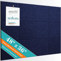 Large Cork Board 48in x 36in Felt Bulletin Board - Easy Install, Sound
