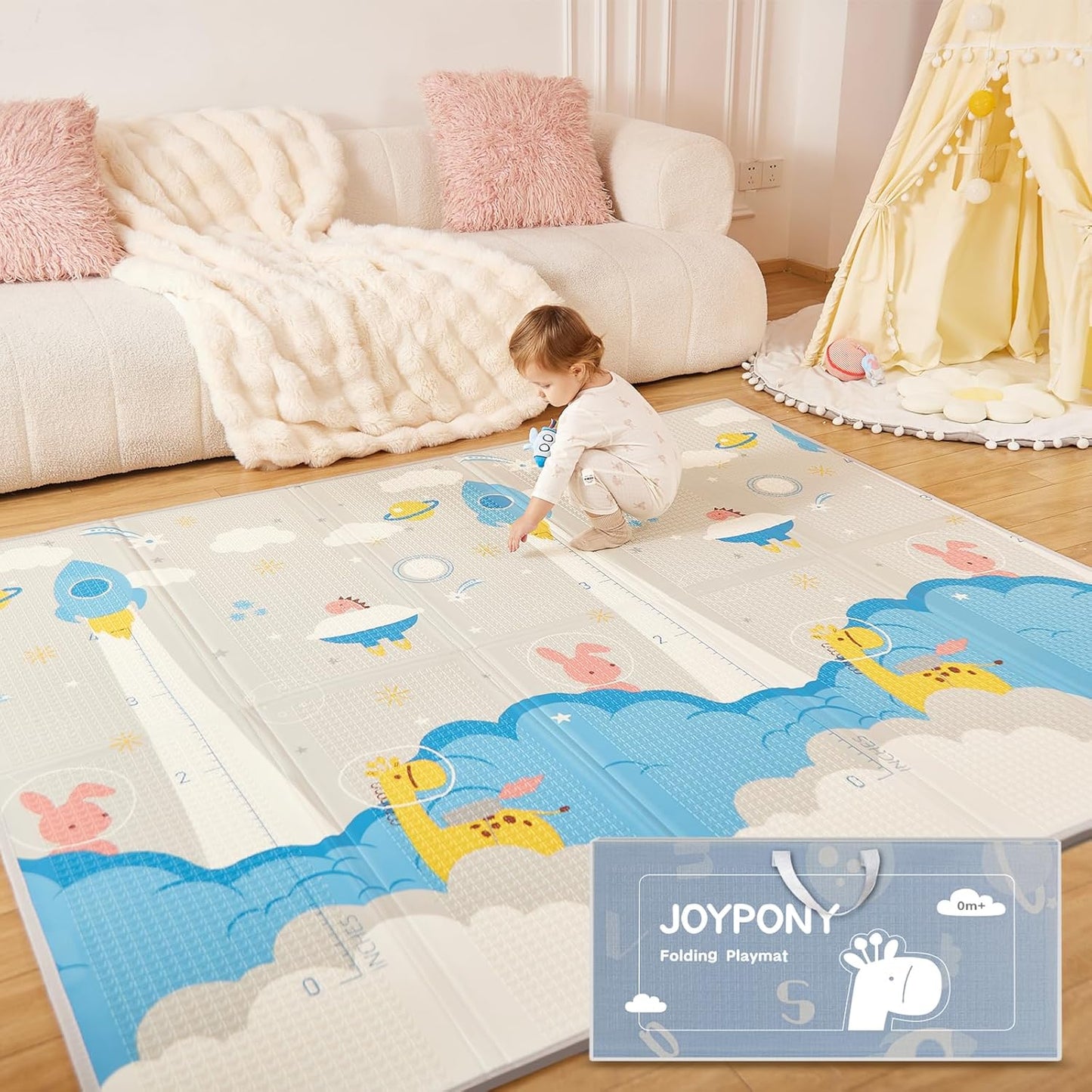 Extra Large Thick Baby Play Mat for Safe Tummy Time Fun