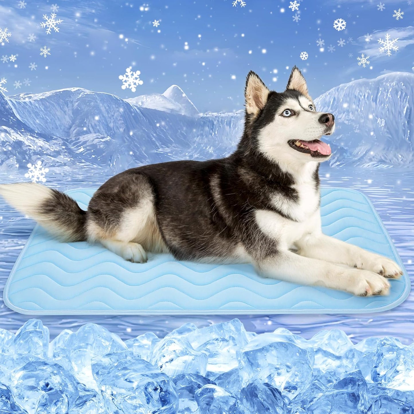 Dog Cooling Mat for Summer Relief - Portable and Washable Pad